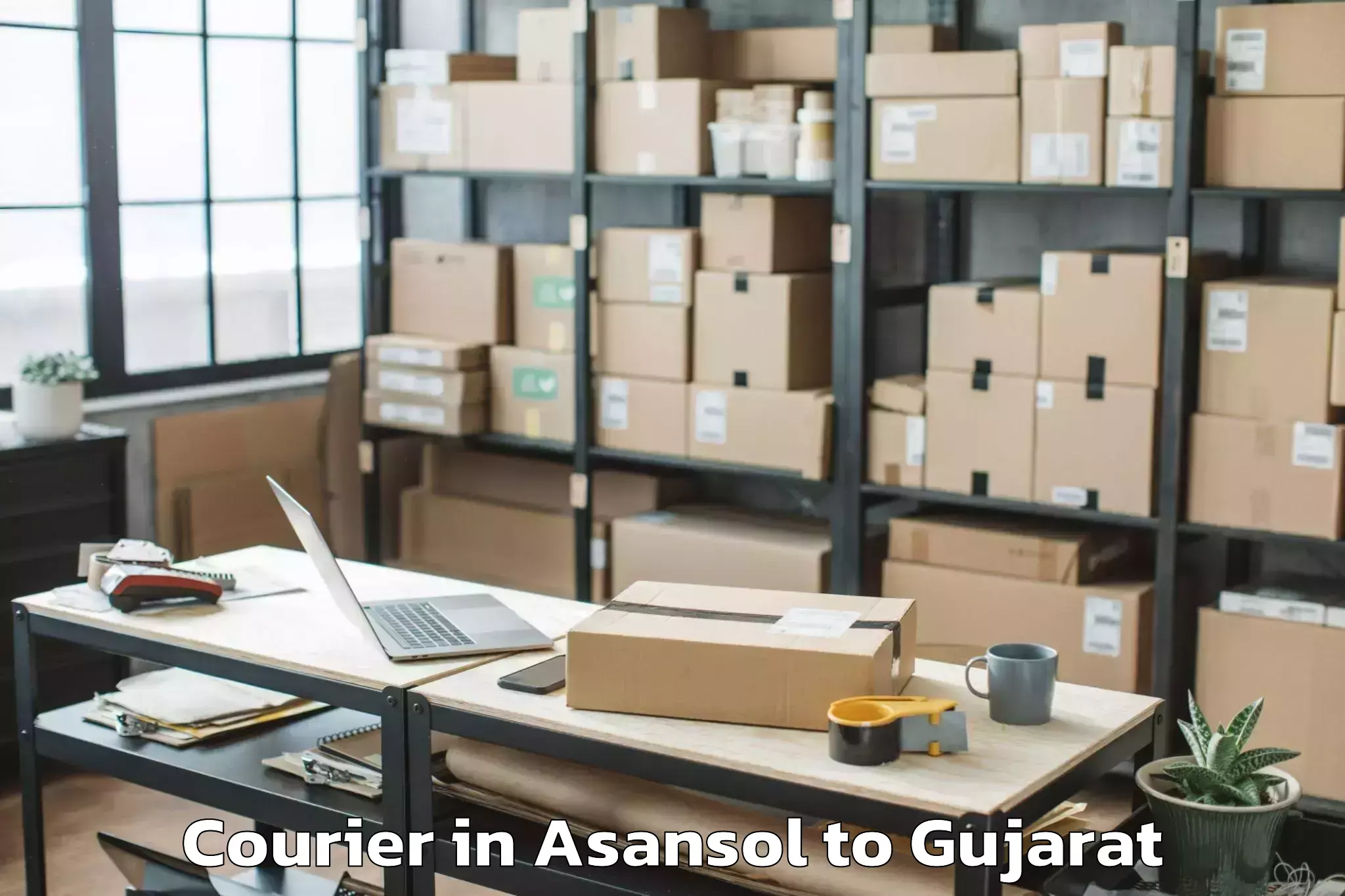 Book Your Asansol to Jamkandorna Courier Today